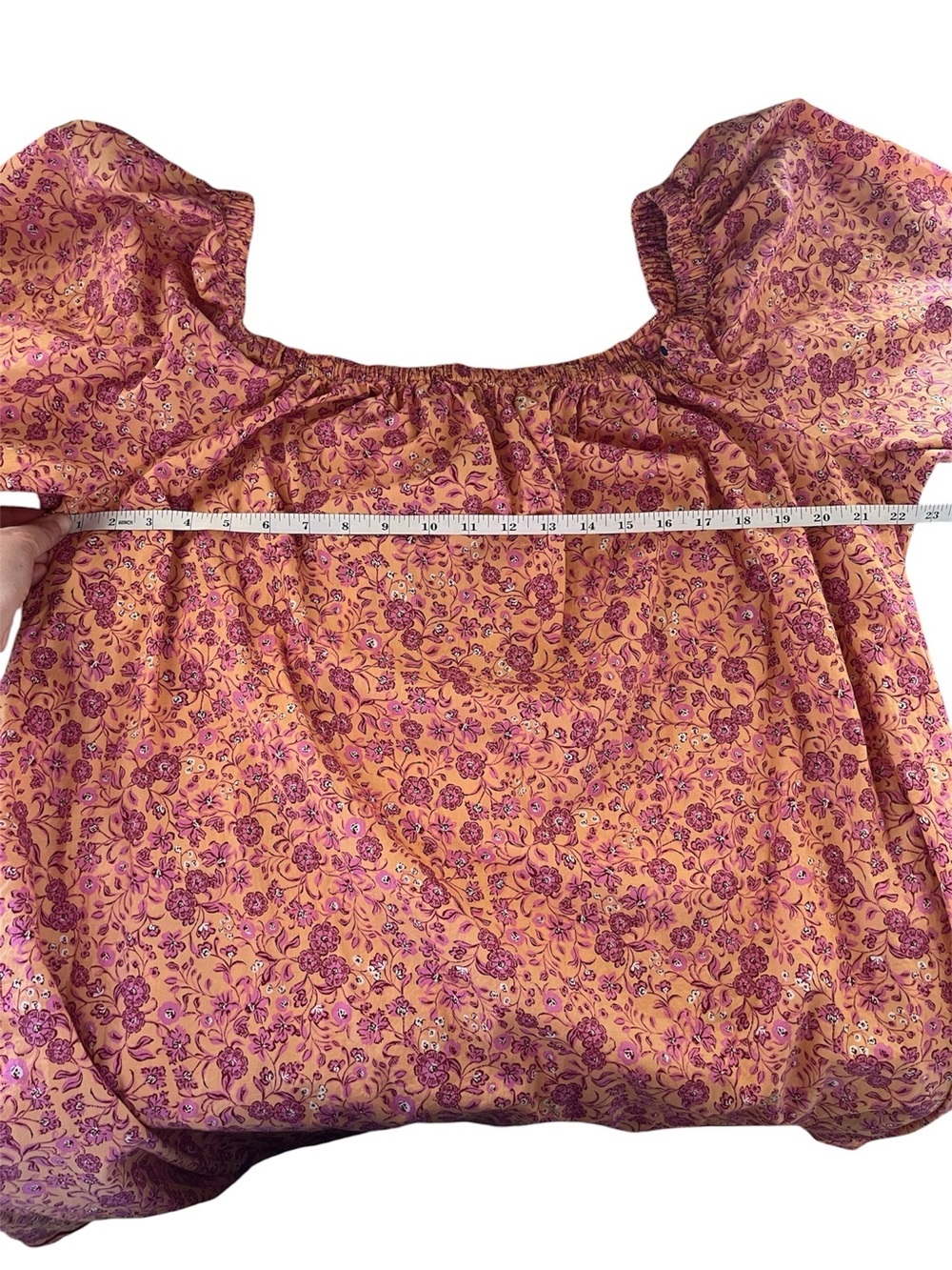Old Navy Pink and Orange Floral Mini Swing Dress XL Tall - Picture 9 of 13